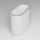 IEEK Small Waste Basket Slim Trash Can 32 Gallon12L Clear and White Garbage Can Rectangle Plastic Wastebaskets Container Bin for Narrow Spaces OfficeBathroom BedroomKitchenLiving RoomStudy