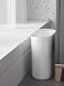 IEEK Small Waste Basket Slim Trash Can 32 Gallon12L Clear and White Garbage Can Rectangle Plastic Wastebaskets Container Bin for Narrow Spaces OfficeBathroom BedroomKitchenLiving RoomStudy