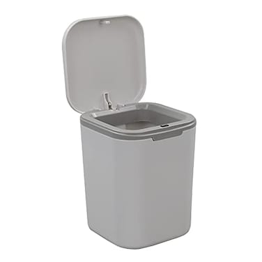Hommp Recycled Tiny Desktop Trash Can Car Waste Can 05 Gallon Gray