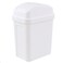 Idomy Idotry 18 Gallon White Swing Top Garbage Can Plastic Small Trash Can with Swing Lid 1 Pack