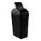 Morcte Plastic Garbage Can with Swing Lid Black Swing Top Trash Can 35 Gallon