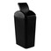 Morcte Plastic Garbage Can with Swing Lid Black Swing Top Trash Can 35 Gallon