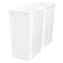 Rev-A-Shelf RevAShelf 2Pack 35 Quart Polymer Replacement Trash Bin Recycle Waste Garbage Container for Kitchen Cabinet Pullouts White RV35112 Large Plastic Bins for Home and Office