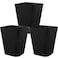 Heagoale Small Bathroom Trash Can Plastic Garbage Can Square Waste Basket Trash Bins Container Bins for Bathroom Office Dorm Room Home Office Under Desk Kitchen Bedroom 3 Pack Black