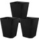 Heagoale Small Bathroom Trash Can Plastic Garbage Can Square Waste Basket Trash Bins Container Bins for Bathroom Office Dorm Room Home Office Under Desk Kitchen Bedroom 3 Pack Black