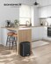 SONGMICS Trash Can Garbage Can with Lid 52Gallon 20L Step Trash Bin for Kitchen Stainless Steel Soft Close and Stays Open Inner Bucket Includes 15 Trash Bags Black ULTB543B01