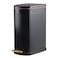 SYNCVIBE Slim Bathroom Trash Can with Lid Stainless Steel Garbage Can Soft Close Step Trash Bin with Removable Inner Bucket for Bedroom Office Kitchen Matt Black 35 Gallons