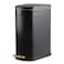 SYNCVIBE Slim Bathroom Trash Can with Lid Stainless Steel Garbage Can Soft Close Step Trash Bin with Removable Inner Bucket for Bedroom Office Kitchen Matt Black 35 Gallons