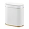 SYNCVIBE Bathroom Trash Can with Lid Automatic 2 Gallon Motion Sensor Garbage Bin 75 Liter Smart Trash Bin Bathroom Decor Plastic Garbage Can Narrow Trash Can for Bedroom Office Living Room