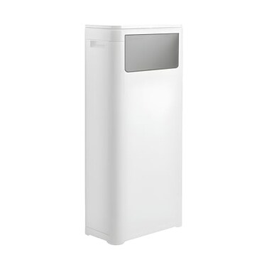 WanWanKa Trash Can with Lid Large Tall 8 Gallon Commercial Trash Can Plastic Waste Bin with Press top Lid White Garbage Can Suitable for Kitchen Bathroom Bedroom Living Room Office