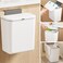 Ryhiac 24 Gallon Kitchen Compost Bin for Counter Top or Under Sink Hanging Small Kitchen Trash Can with Lid Wall Mounted Waste Basket Bin Garbage Can for Bathroom White