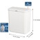 Ryhiac 24 Gallon Kitchen Compost Bin for Counter Top or Under Sink Hanging Small Kitchen Trash Can with Lid Wall Mounted Waste Basket Bin Garbage Can for Bathroom White