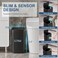 Vanpopubs 2 Pack 27 Gal Bathroom Trash Can with Lid Automatic Trash Can Small Smart Garbage Can Touchless Slim Motion Sensor Waterproof Plastic Trash Bins for Bedroom Office Kitchen Toilet Black