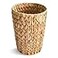 Coeusy Wicker Trash CanSmall Bathroom Trash CanWater Hyacinth Wicker Waste Basket for BathroomBoho Waste Basket for BedroomHome OfficeCompact Spaces2 Gallon Round
