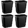 Halyuhn Black Small Trash Can 4Pack 2Gallon8L Plastic Office Trash Bin Garbage Can Under Desk Trash Cans for Bedroom Office and Kitchen Trash Bins WasteBasket Fits Narrow Space Plastic Trash Can