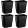Halyuhn Black Small Trash Can 4Pack 2Gallon8L Plastic Office Trash Bin Garbage Can Under Desk Trash Cans for Bedroom Office and Kitchen Trash Bins WasteBasket Fits Narrow Space Plastic Trash Can