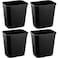 Halyuhn Black Small Trash Can 4Pack 2Gallon8L Plastic Office Trash Bin Garbage Can Under Desk Trash Cans for Bedroom Office and Kitchen Trash Bins WasteBasket Fits Narrow Space Plastic Trash Can