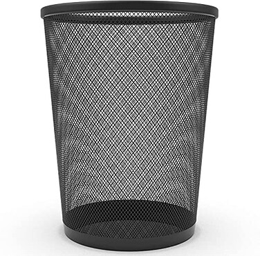 Zuvo Mesh Wastebasket Black Metal Wire Garbage Trash Can for Office Home Bedroom Height 101 Width 10 4 Gallon 16 Quart 1 Black