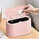 MONGTINGLU Mini Trash Can with Lid Removable Small Garbage Can Tiny Plastic Trash Bin Pop Up Countertop Wastebasket Counter Garbage Lint Bin for BathroomOfficeKitchenDeskCoffee TablePink