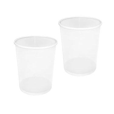 Seville Classics 2Pack Steel Mesh Round Trashcan Wastebasket for Trash or Recycle in The Home Office or Garage White 6 Gallon