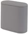 Sooyee 10 Liter Rectangular Slim Plastic Trash Can Wastebasket with Press Type Lid 24 Gallon Garbage Container Bin for Bathroom Powder Room Bedroom Kitchen Craft Room Office Gray