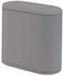 Sooyee 10 Liter Rectangular Slim Plastic Trash Can Wastebasket with Press Type Lid 24 Gallon Garbage Container Bin for Bathroom Powder Room Bedroom Kitchen Craft Room Office Gray