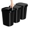 KSSKSS 3 Pack Bathroom Small Trash Can with Lid 26 Gallon Slim Garbage Bin with PopUp Lid 10L Plastic Wastebasket for Bedroom Office Kitchen Toilet Black