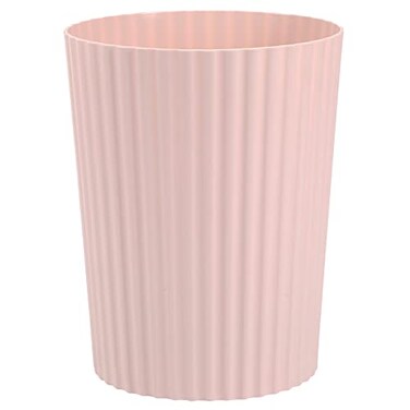 JiatuA Small Trash Can Plastic Wastebasket Round Garbage Container Bin for Bathroom Kitchen Bedroom Home Office College Dorm Pink
