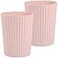 JiatuA Small Trash Can Plastic Wastebasket Round Garbage Container Bin for Bathroom Kitchen Bedroom Home Office College Dorm Pink 2 Pack