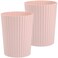 JiatuA Small Trash Can Plastic Wastebasket Round Garbage Container Bin for Bathroom Kitchen Bedroom Home Office College Dorm Pink 2 Pack