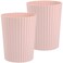 JiatuA Small Trash Can Plastic Wastebasket Round Garbage Container Bin for Bathroom Kitchen Bedroom Home Office College Dorm Pink 2 Pack