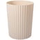 JiatuA Small Trash Can Plastic Wastebasket Round Garbage Container Bin for Bathroom Kitchen Bedroom Home Office College Dorm Beige