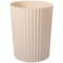 JiatuA Small Trash Can Plastic Wastebasket Round Garbage Container Bin for Bathroom Kitchen Bedroom Home Office College Dorm Beige