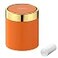 Mbillion Mini Trash Can with Lid Desktop Small Trash Can Recycling Bin Cute Metal Garbage Can for Tabletop Countertop UseStainless Steel 04Gal15L Waste Bin for Office Parlor Car BedroomSwing Lid Open