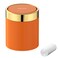 Mbillion Mini Trash Can with Lid Desktop Small Trash Can Recycling Bin Cute Metal Garbage Can for Tabletop Countertop UseStainless Steel 04Gal15L Waste Bin for Office Parlor Car BedroomSwing Lid Open