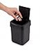 carrotez Coffee Bar Mini Trash Can Vanity Desk Countertop 2 Liter 05 Gallon Mini Wastebasket Garbage Container Bin Black