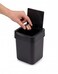 carrotez Coffee Bar Mini Trash Can Vanity Desk Countertop 2 Liter 05 Gallon Mini Wastebasket Garbage Container Bin Black