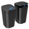 Kssvzz 2 Pack Automatic Small Bathroom Trash Can with Lid 25 Gallon Touchless Electric Garbage Can Motion Sensor Smart Trash Bin Slim Plastic Trashcan Waterproof Wastebasket for Bedroom Office Black