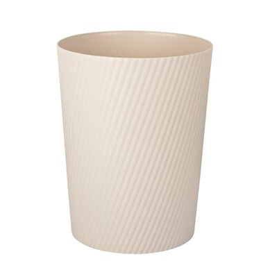 UUJOLY Small Trash Can Wastebasket Garbage Can Container Bins for Bathrooms Laundry Room Kitchens Offices Kids Rooms Dorms Beige