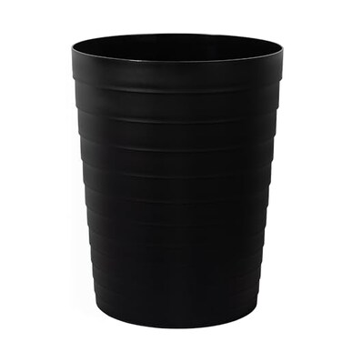 UUJOLY Small Bathroom Trash Can Wastebasket Plastic Garbage Bin Container Basket for Bathrooms Laundry Room Kitchens Offices Kids Rooms Dorms Black 18 Gallon