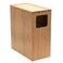 MobileVision Bamboo Slim Trash Can with Lid Waste Basket for Bathroom Bedroom Office Vanity Salon or Spa Small Spaces Rectangle Bag Liners Included