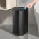 Anzoymx Bathroom Trash Cans Black Stainless Steel Small Garbage Can with Pop up Lid 18 Gallons Dog Proof Narrow Wastebasket Slim Litter Trash Bins for Bedroom Toilet Office