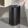 Anzoymx Bathroom Trash Cans Black Stainless Steel Small Garbage Can with Pop up Lid 18 Gallons Dog Proof Narrow Wastebasket Slim Litter Trash Bins for Bedroom Toilet Office