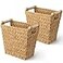GRANNY SAYS Bathroom Wastebasket Wicker Trash Can with Handles Waterproof Bathroom Trash Decorative Wastebasket for Bedroom 2Pack