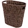 GRANNY SAYS Wicker Waste Basket Waterproof Bathroom Trash Can Bedroom Can Durable Wastebasket with Handles 15 Liters4 Gallons