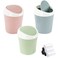 SITAKE Mini Swing Lid Desktop Trash Can Blue Green Pink Plastic 3 Colors 180 Count