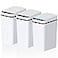 jinligogo 3Pack Bathroom Small Trash Can with Lid 26 Gallon Touchless Automatic Garbage Can Slim Waterproof Motion Sensor Smart Trash Bin for Bedroom Office Living RoomWhite