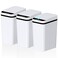 jinligogo 3Pack Bathroom Small Trash Can with Lid 26 Gallon Touchless Automatic Garbage Can Slim Waterproof Motion Sensor Smart Trash Bin for Bedroom Office Living RoomWhite