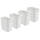 Acrimet Wastebasket Deskside Bin 325 Gallon13 Quart 12 Liter Waster Trash Can Plastic White Color Set of 4