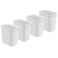 Acrimet Wastebasket Deskside Bin 325 Gallon13 Quart 12 Liter Waster Trash Can Plastic White Color Set of 4